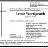 Ziegler Irene 1905-1986 Todesanzeige